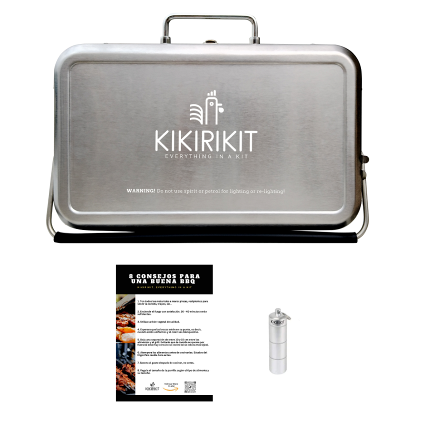 Barbacoa portátil carbón con accesorios (Super Kit) - Imagen 2