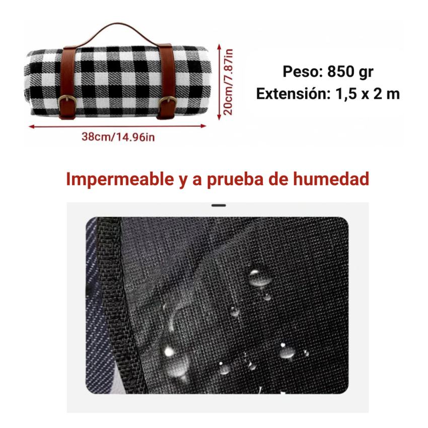 Manta Picnic Impermeable - Imagen 2