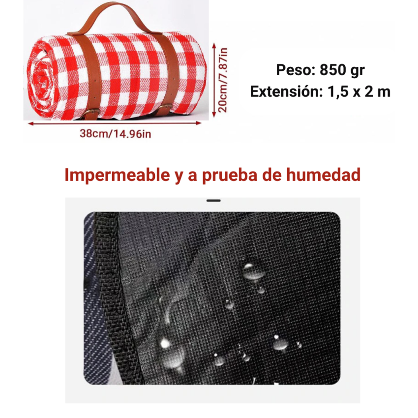 Manta Picnic Impermeable - Imagen 3