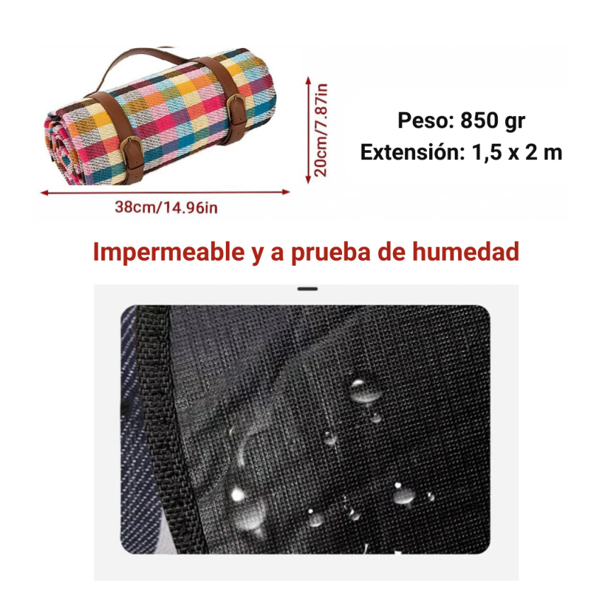 Manta Picnic Impermeable - Imagen 4